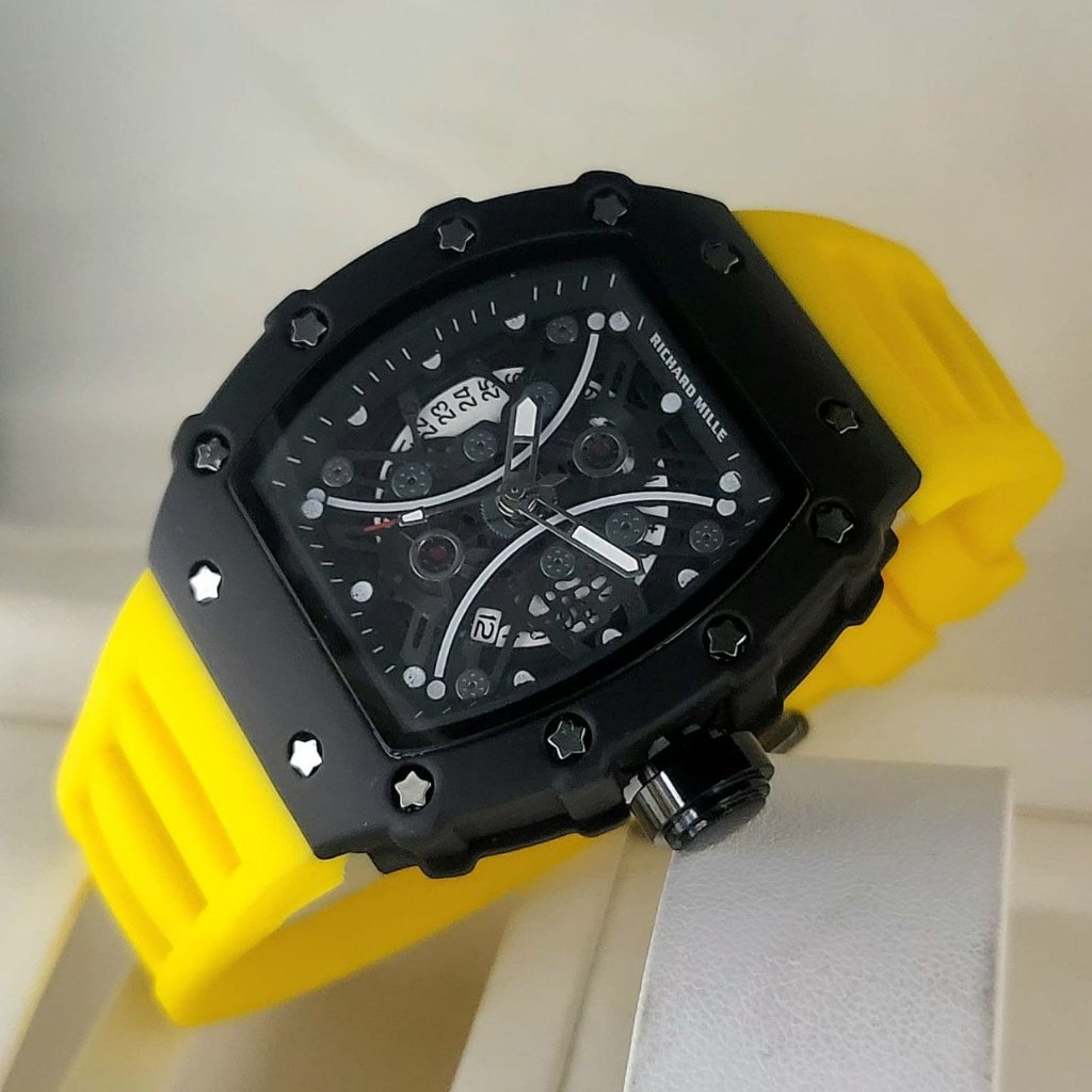 Jam Tangan Pria Rm Chrono Variasi Tanggl Aktif Free Box RM-1237 Fesyen