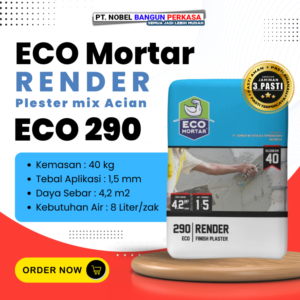 Semen Mortar "Eco Mortar Render 40kg ECO 290"