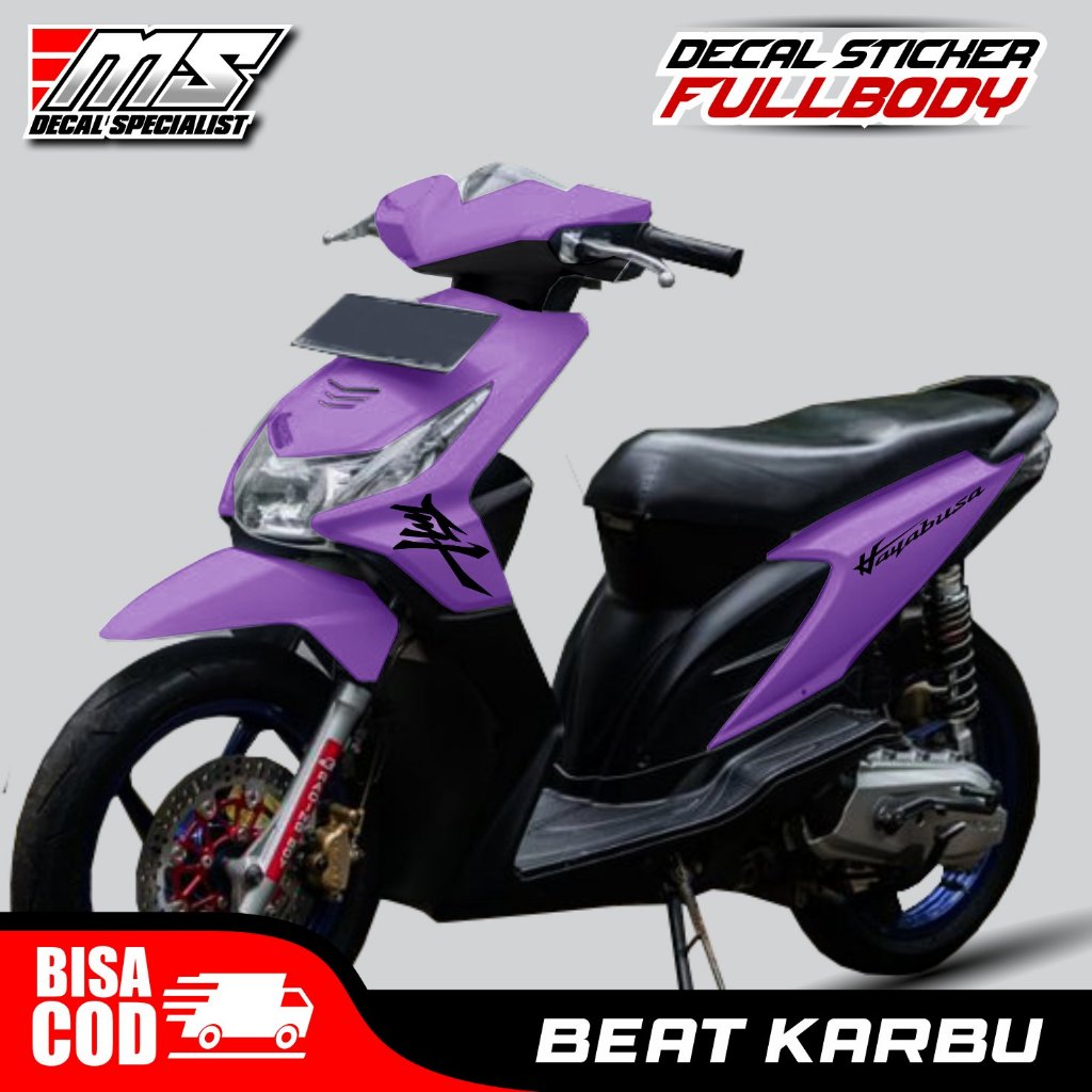 Decal stiker cuting Honda Beat karbu full body variasi hayabusa simple