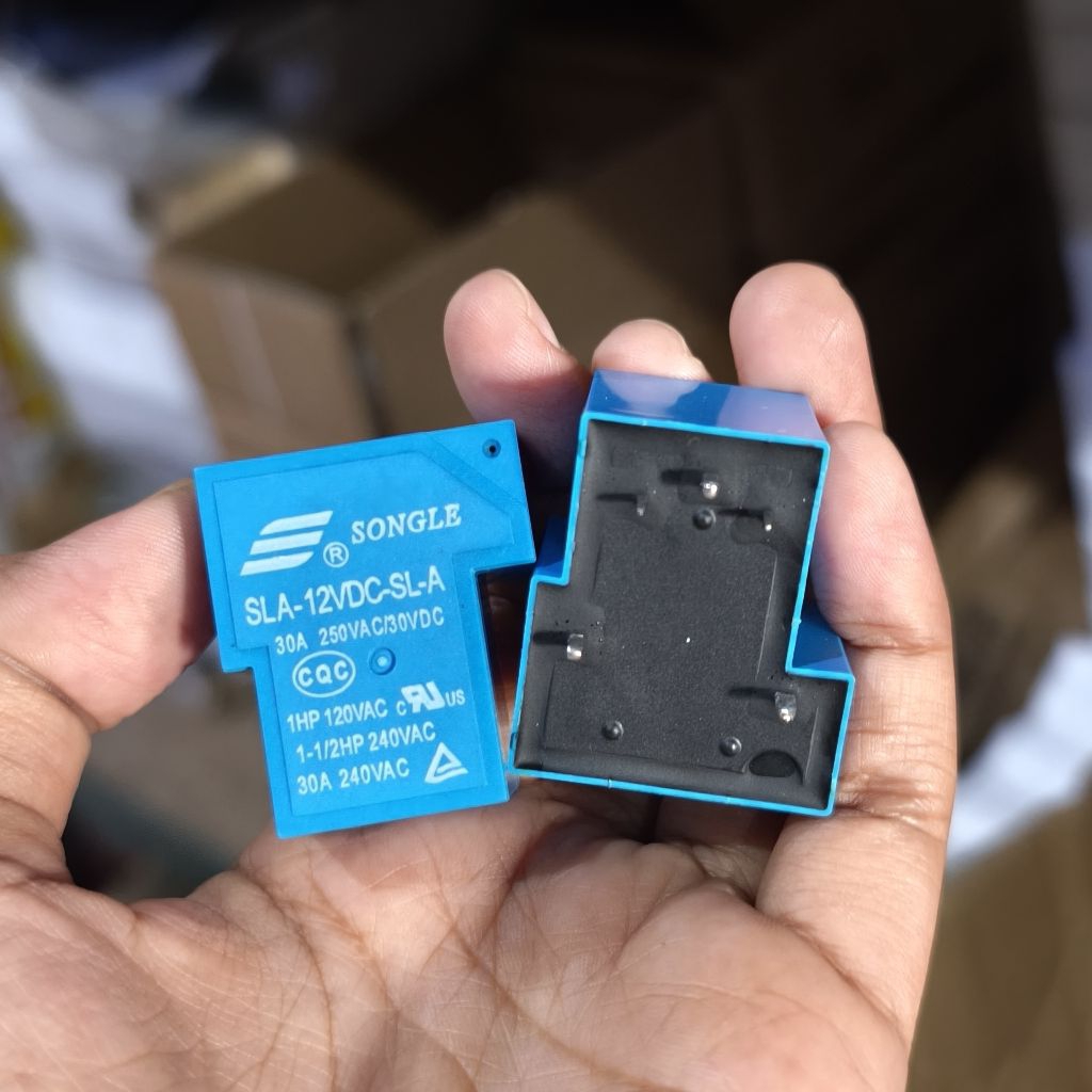 SONGLE Relay Kodok 5 Pin Kaki 12V / 24V 30A Asli