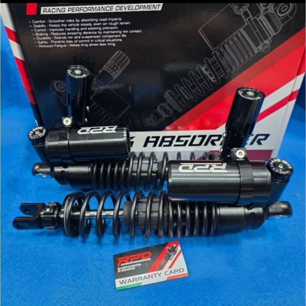 SHOCKBREAKER BELAKANG RPD ORIGINAL TABUNG HIDRAULIK PRELOAD 305MM BLACK EDITION