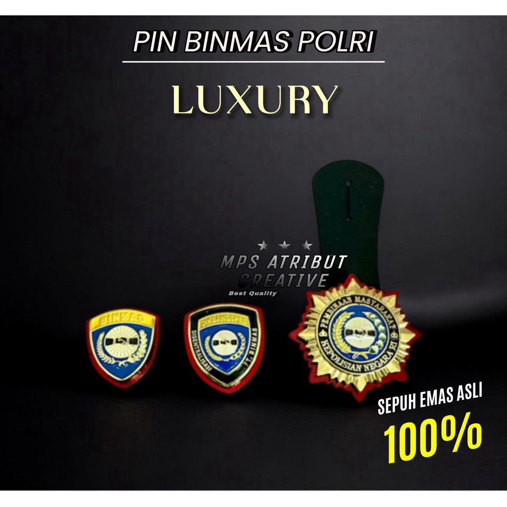 PIN BINMAS POLRI LUXURY KUNINGAN EXCLUSIVE - PIN DIKBANGSPES BINMAS - PIN RODA BHABINKAMTIBMAS POLRI