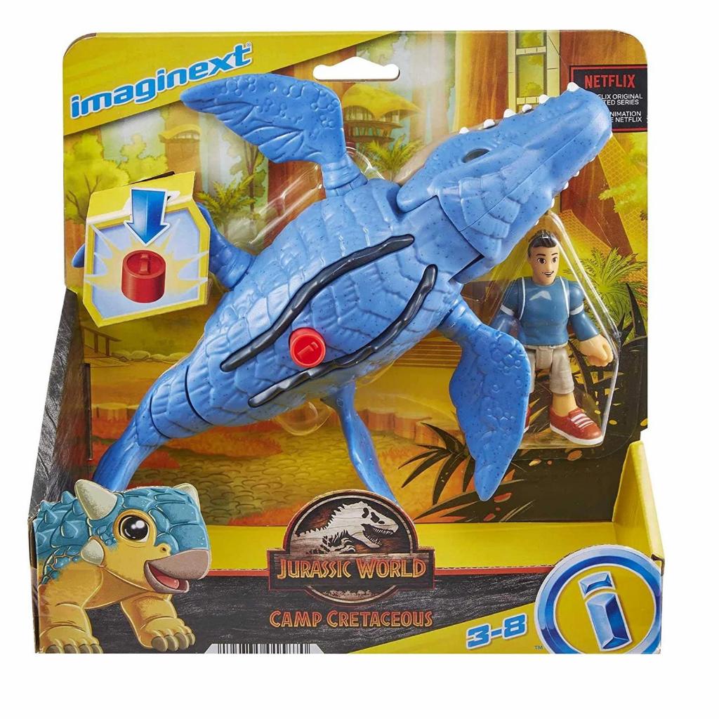 Imaginext Jurassic World Camp Cretaceous Mosasaurus & Dinosaurs Toy