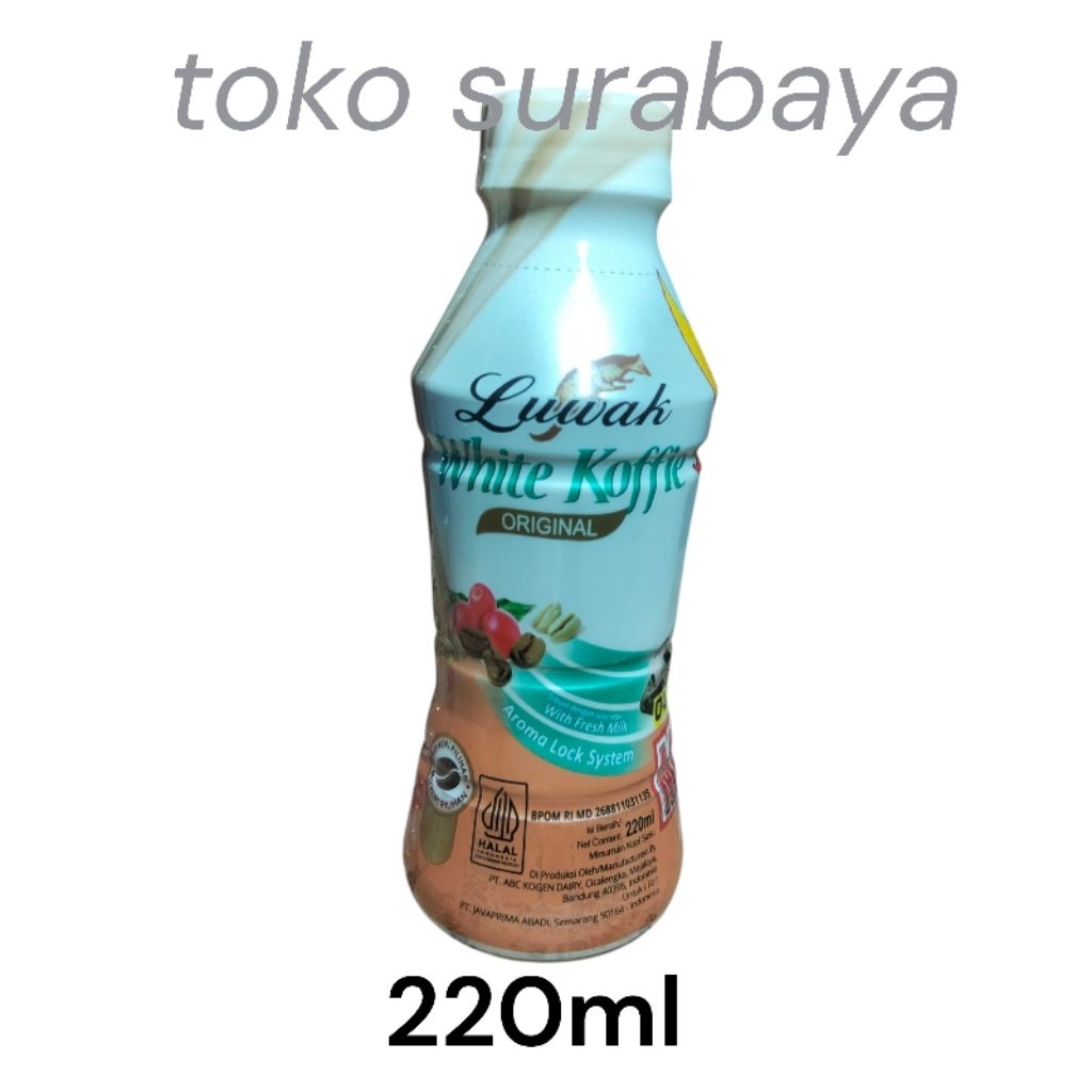 luwak white koffie original minuman kopi susu 220ml