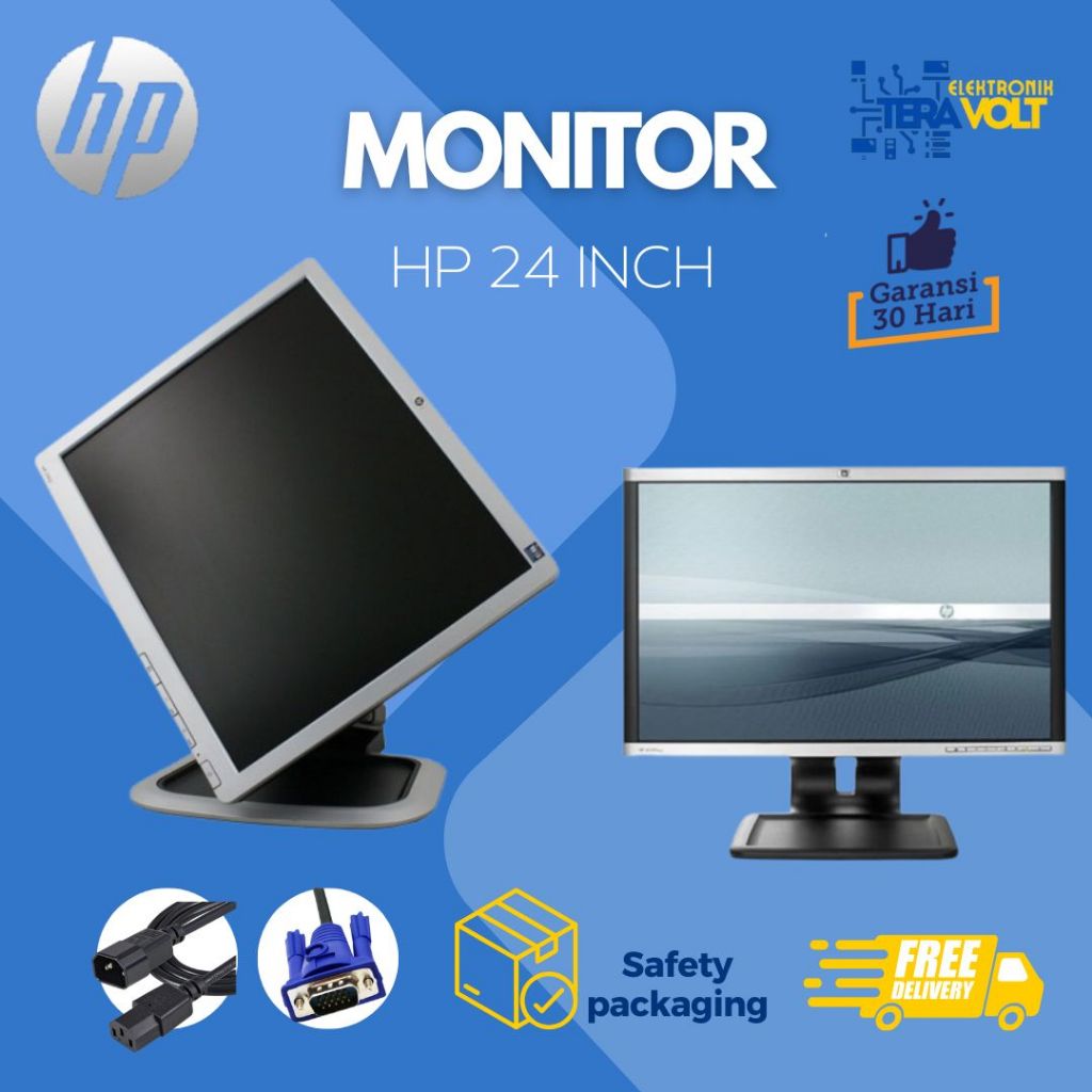 Monitor Second Murah 24inci Merk Hp (tersedia monitor tanpa kaki)