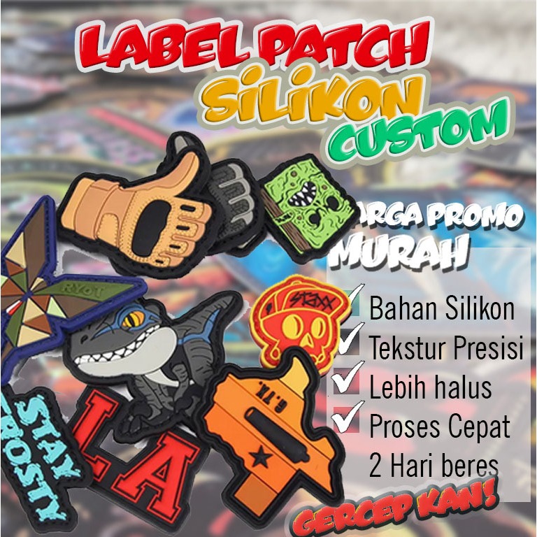 Label Baju Jersey Silikon – Jahit atau Tempel