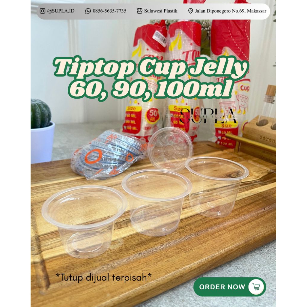 Cup Tiptop | Cup Puding | Cup Agar-agar | Cup Sambel | Cup Bening | Cup Sekali Pakai