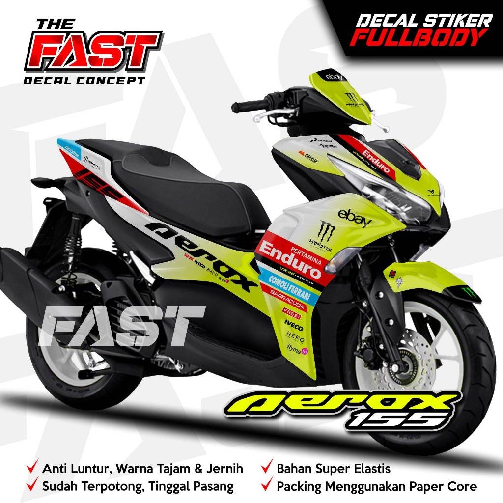 CUCI GUDANG TERBARU Decal Sticker Aerox New Enduro Racing MotoGP Variasi Fullbody All New Aerox 155 