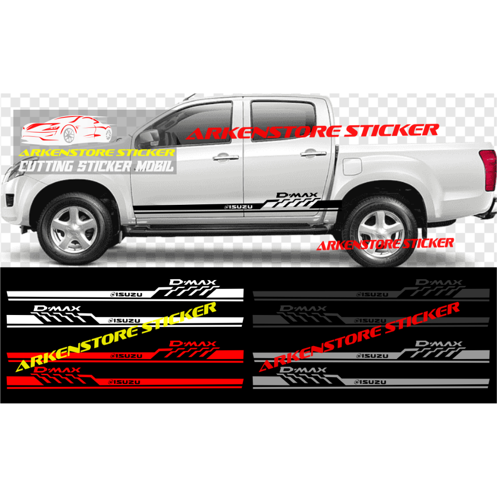 Promo sticker mobil dmax cutting sticker stiker mobil isuzu dmax stiker dmax