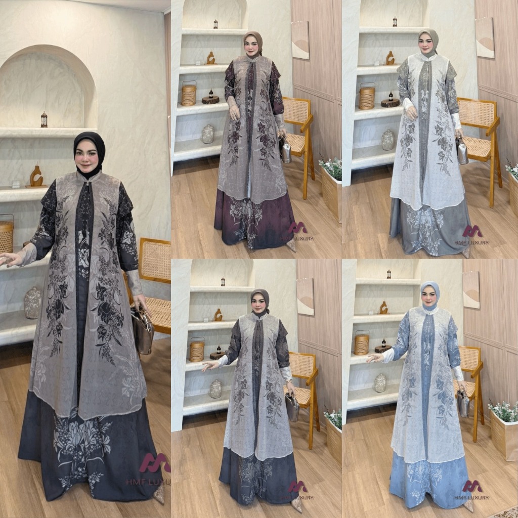 LuxuryFashion READY GAMIS DRESS WANITA SESHA NEW 2IN1 VOL 10 BY HMF LUXURY BEST SELLER