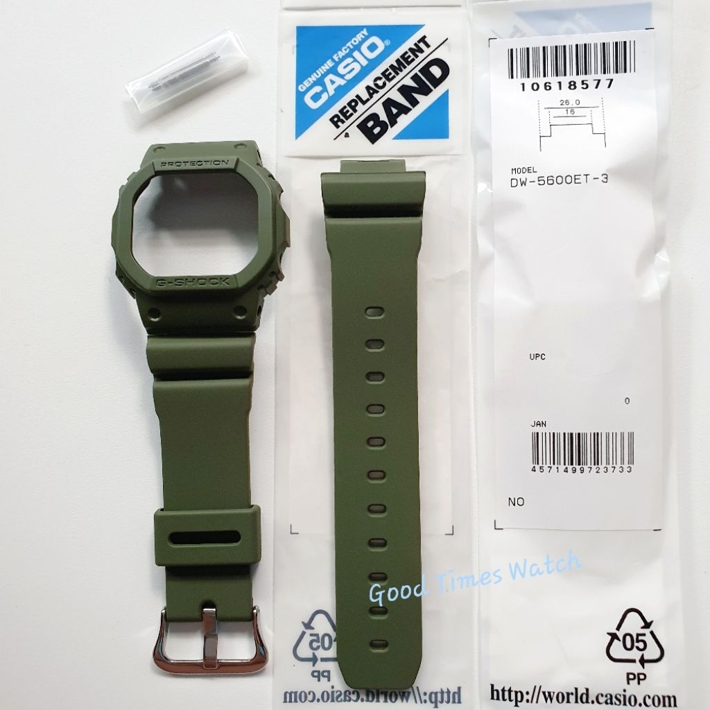 PAKET STRAP BEZEL G-SHOCK DW-5600ET-3 DW 5600ET DW 5600 CASIO ORIGINAL