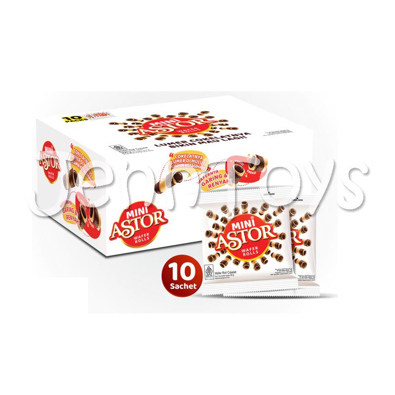 Mayora Mini Astor Mini Wafer Rolls isi 10 Bungkus