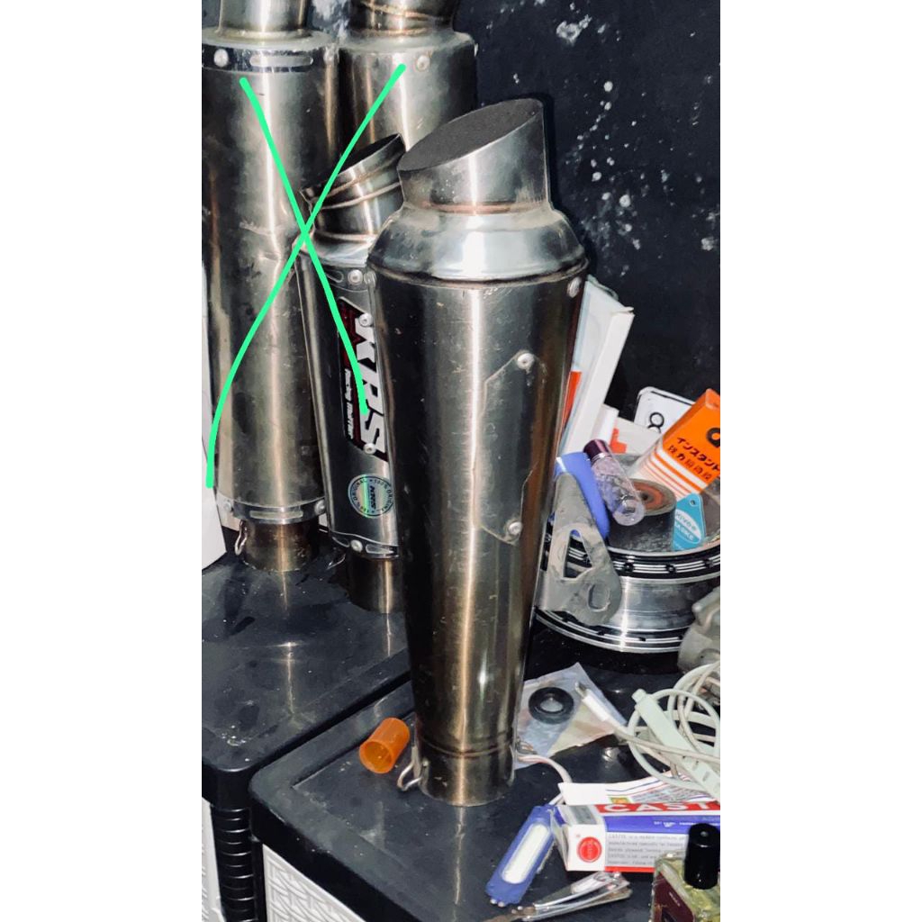 knalpot Fantera Tanpa emblem inlet 50 gaswull baru sarteng