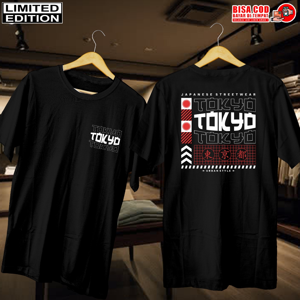 KAOS DISTRO HITAM JEPANG | BAJU KAOS PRIA WANITA | KAOS JEPANG TOKYO| DISTRO KAOS PRIA WANITA | KAOS