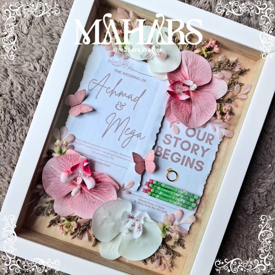 BINA Frame mahar POP UP/ Mahar elegan /  Mahar Murah / Custom Mahar