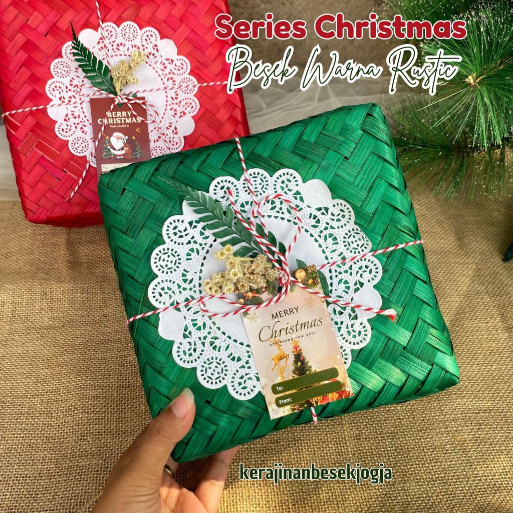 NATAL SERIES |  BESEK WARNA RUSTIC | besek kue besek jogja besek hias besek kue hantaran seserahan