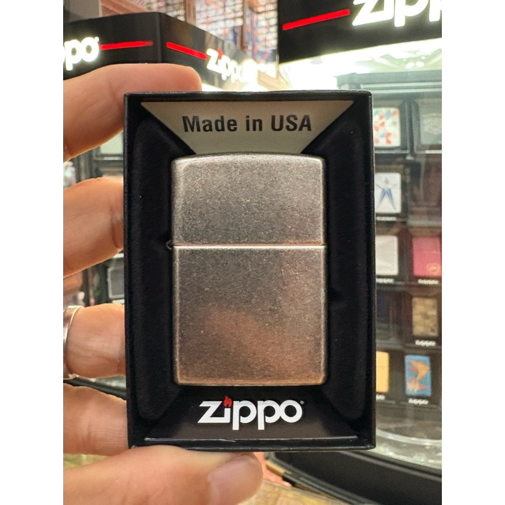 Zippo 121 FB Antique Silver Plate ~ Original 100% Made In USA