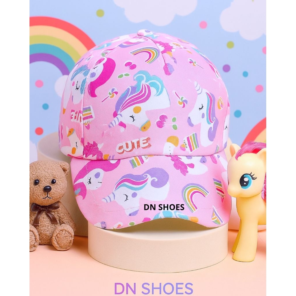 Topi Anak Bayi Perempuan Topi Baseball anak Karakter unicorn lol kuda poni