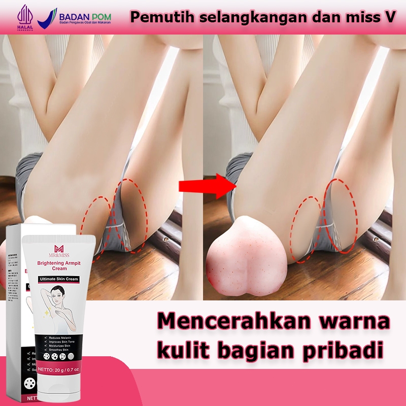 Pemutih selangkangan dan miss v Pemutih selangkangan Pemutih ketiak Pencerah selangkangan 30g Pemuti