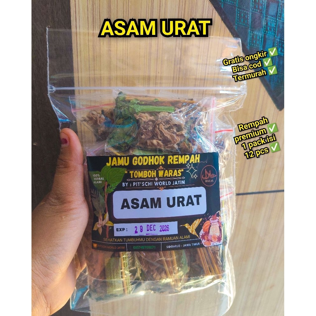 WEDANG REMPAH ASAM URAT PREMIUM 1 PACK ISI 12 PCS//WEDANG REMPAH ASAM URAT PREMIUM//WEDANG REMPAH AS
