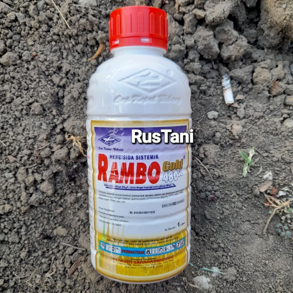 Herbisida RAMBO GOLD 480SL 1liter BA: IPA GLIFOSAT 480g/l