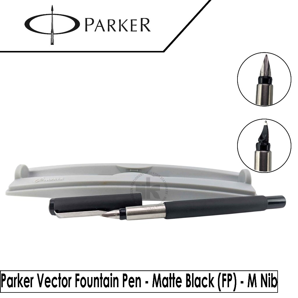 Parker Vector Fountain Pen Matte Black (FP) M Nib