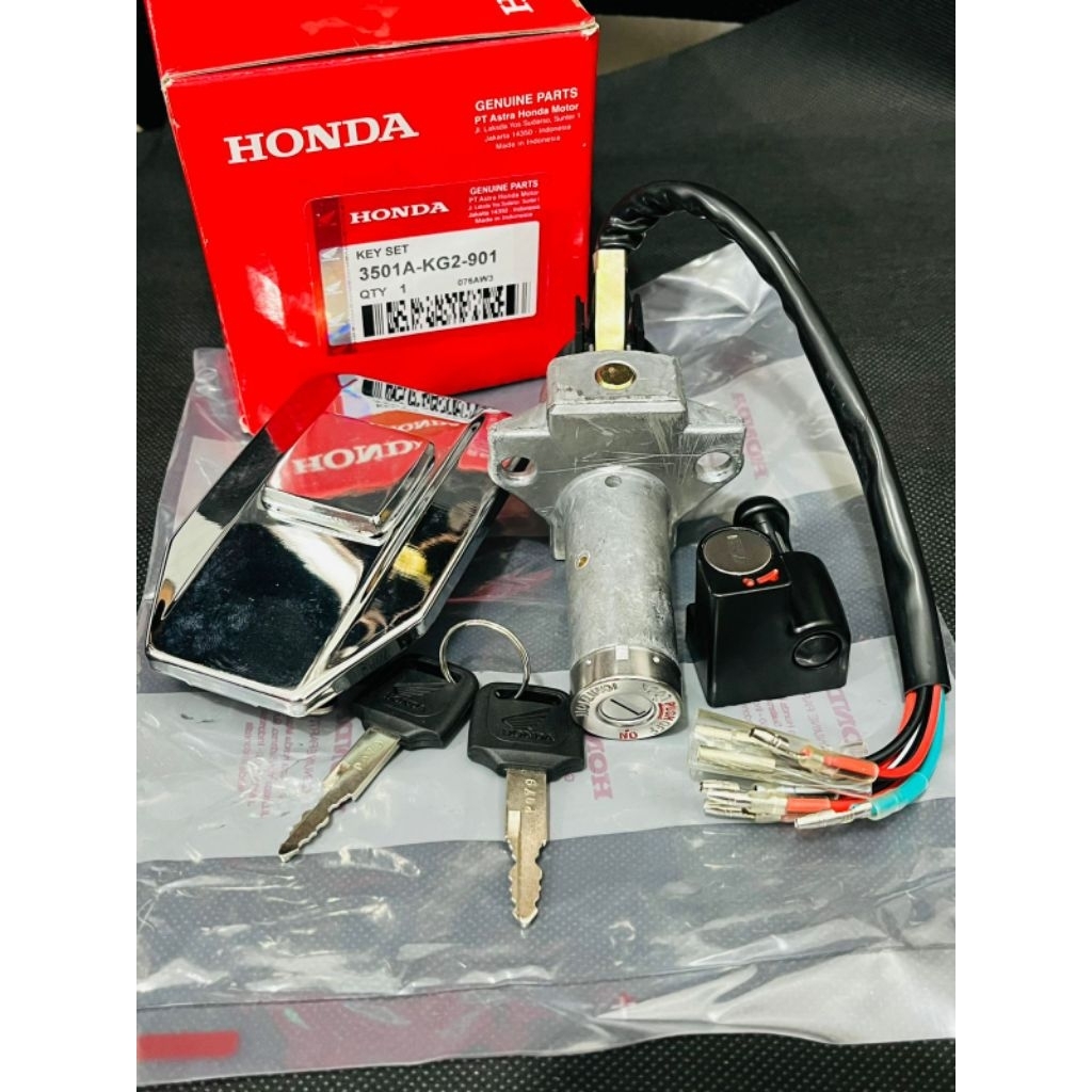 Kunci Kontak KG2 Kabel 6 +Tutup tangki Honda Gl pro CDI Gl max Neotech ori lokal