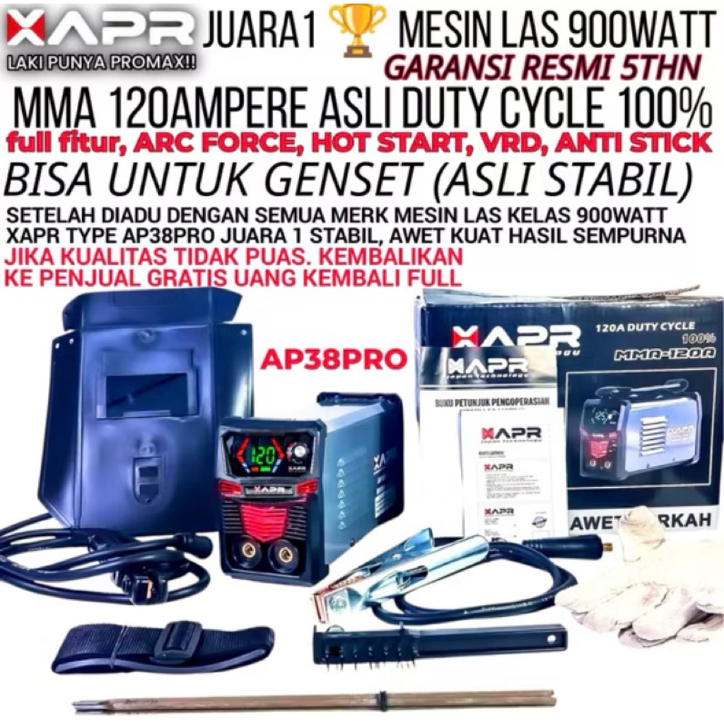 MESIN LAS APR JAPAN AP38 DOUBLE BLOWER MMA160 INVERTER TRAVO LAS TERMURAH PROMO