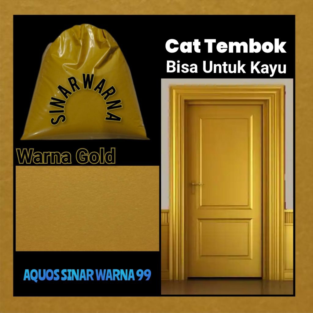 cat kayu cat warna gold cat tembok bisa untuk kayu cat 1 kg