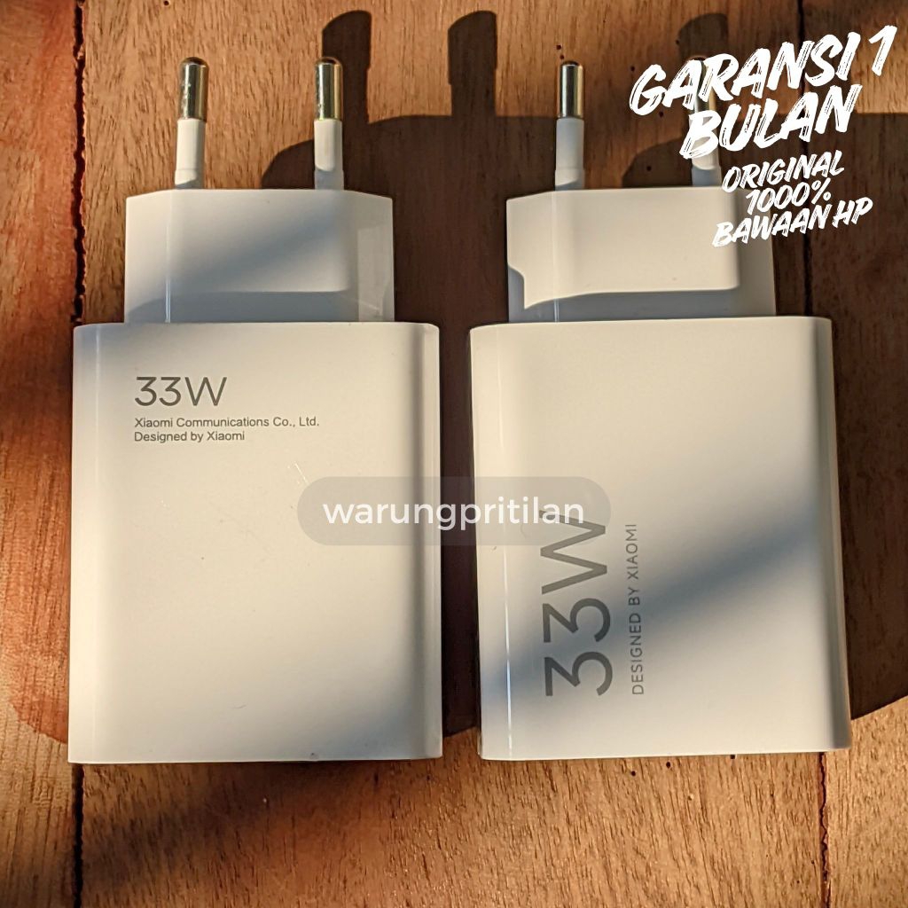 Charger 33Watt Turbo ORIGINAL BAWAAN Note 10 Note 11 Note 12 Note 13 Poco X3 Poco X4 Poco X5 Poco M6