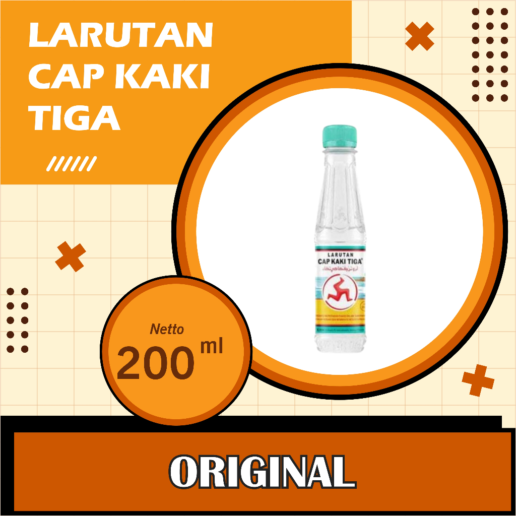 Larutan Penyegar Cap Kaki Tiga Botol 200ml Botol Kecil Meredakan Panas Dalam