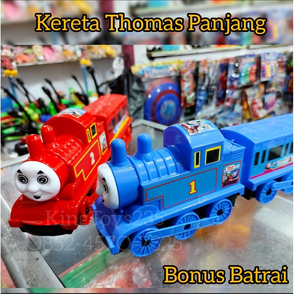 Mainan Anak Mobil Kereta Api Thomas Train and Friend Bonus Batrai Lampu Musik Suara Kado Pontianak