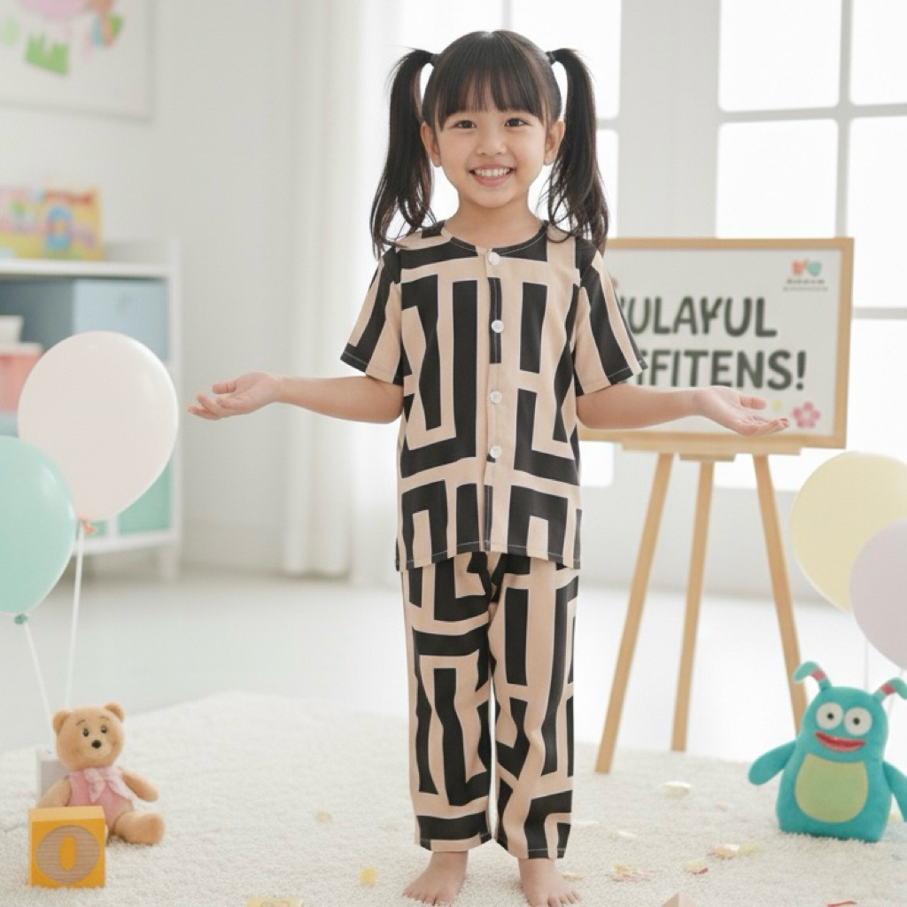 One set anak bahan rayon premium