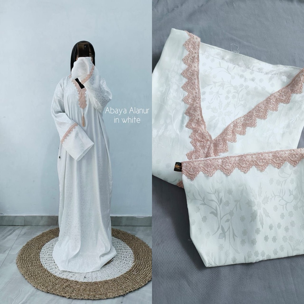 ABAYA ALANUR SILK || ABAYA JAGUARD SILK || ABAYA SHOLAT DEWASA