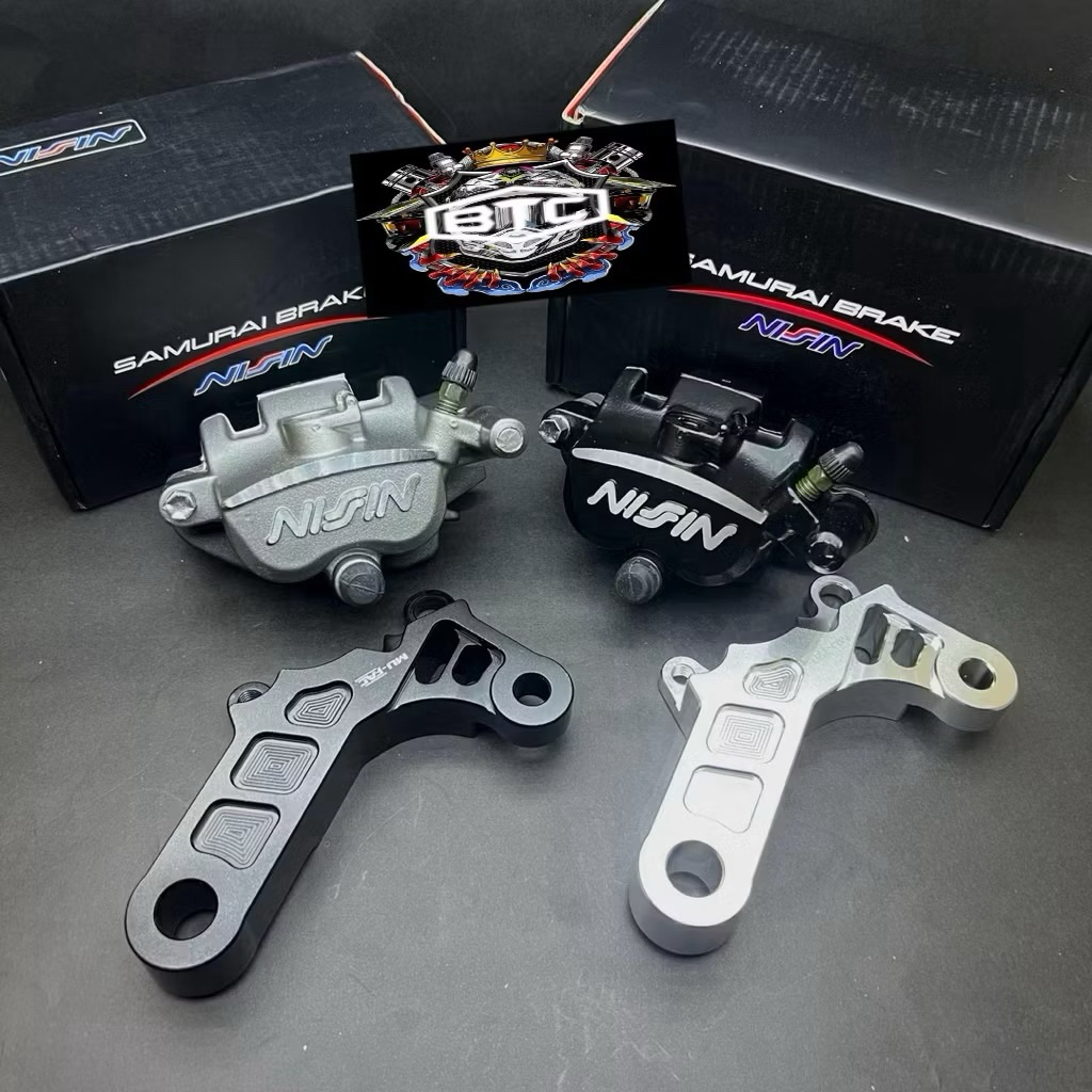 Baru Kaliper Nissin Samurai 2P Belakang Plus Breket Cnc Mufac Ninja R Ss Disc Piringan 220Mm //