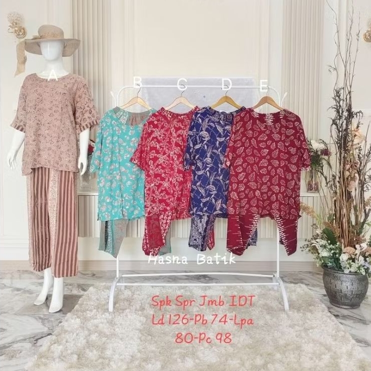 Setelan Celana Luza (Spk. Spr Jmb IDT) Batik Pekalongan