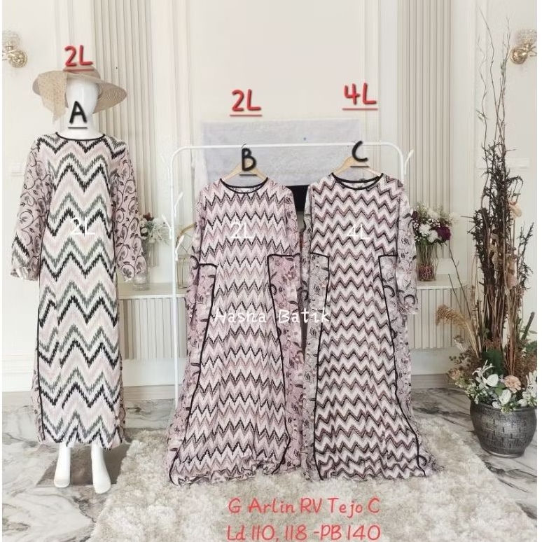 Gamis Batik Luza (G. Arlin RV Tejo C) Batik Pekalongan