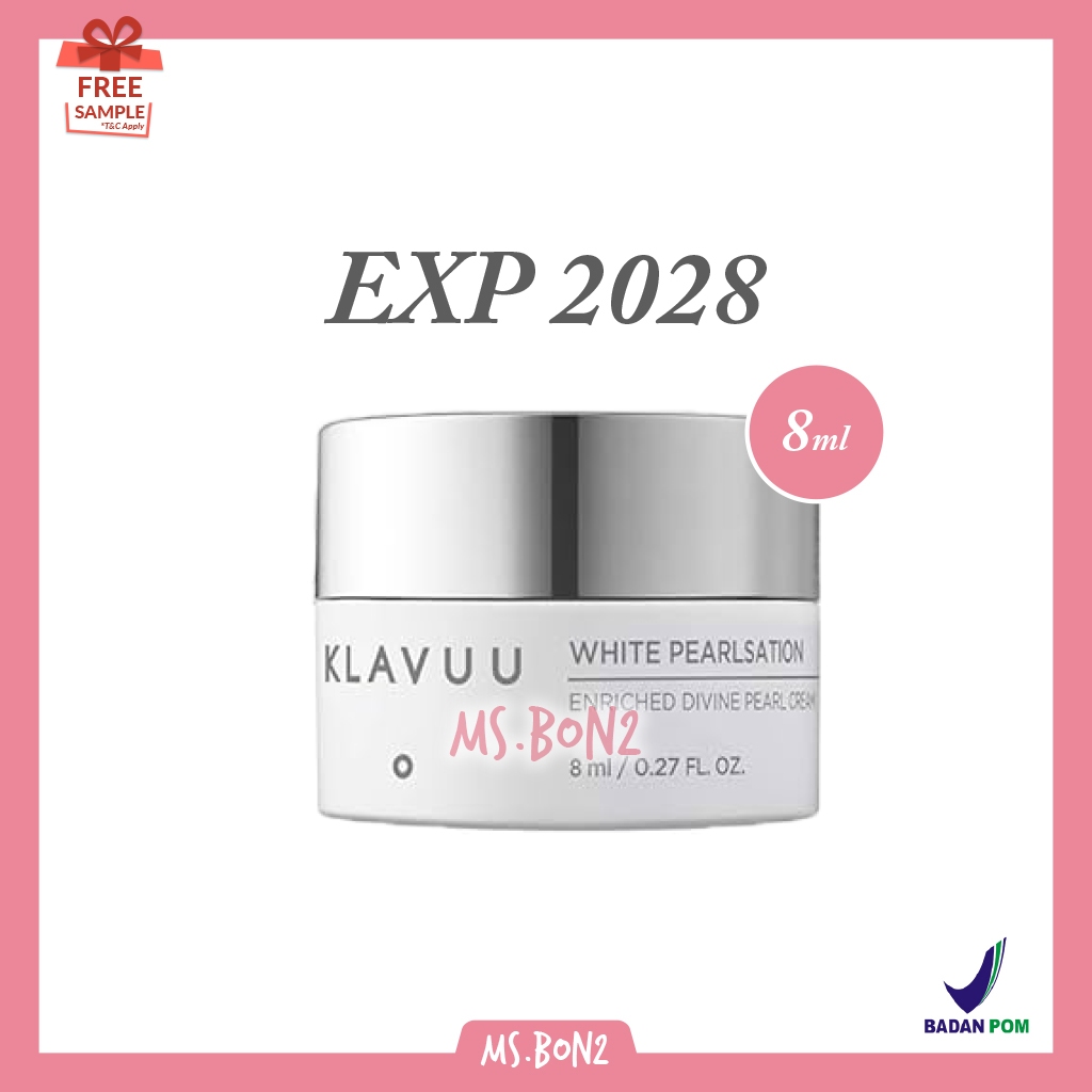 BPOM KLAVUU Special Divide Pearl Serum 5ml / Enriched Divine Pearl Cream 8ml / Revitalizing Pearl Tr