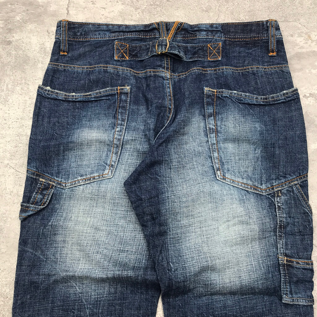 celana carpenter pants baggy jeans fading streetwear rare casual skena second