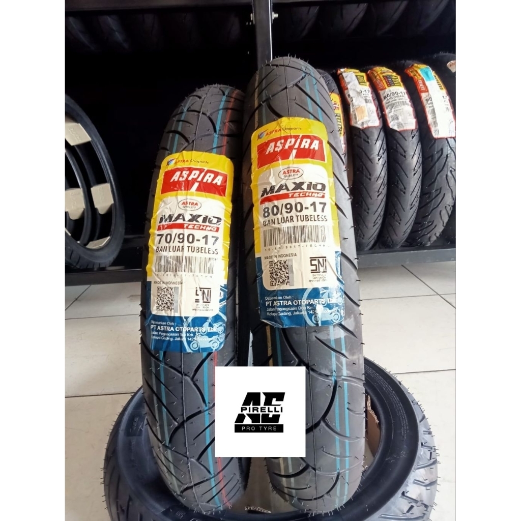 Aspira Premio Maxio Techno UK 70/90-17 & 80/90-17 Tubeless