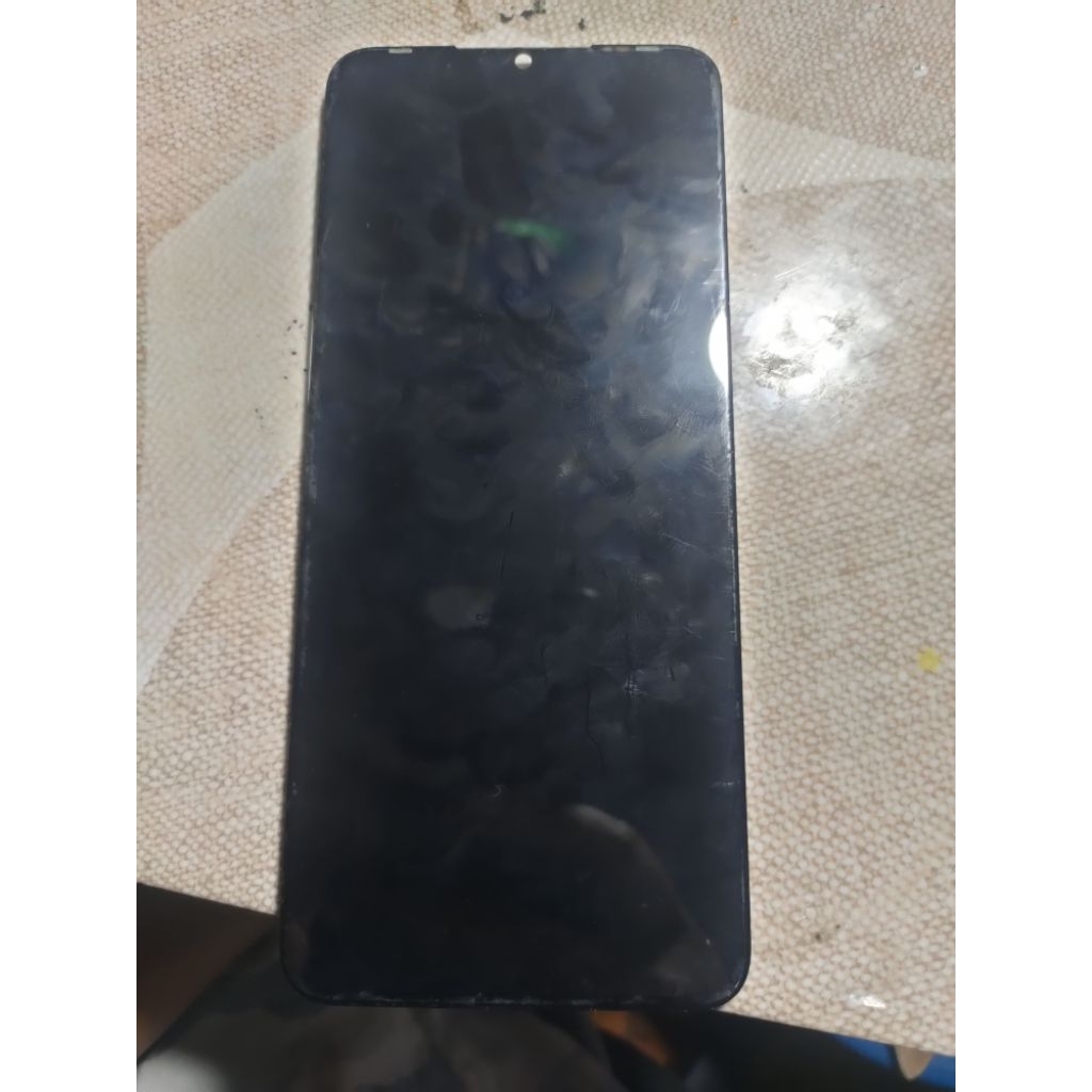 lcd infinix hot 9 play ori copotan nyala minus flexible yg ke casan sobek liat poto