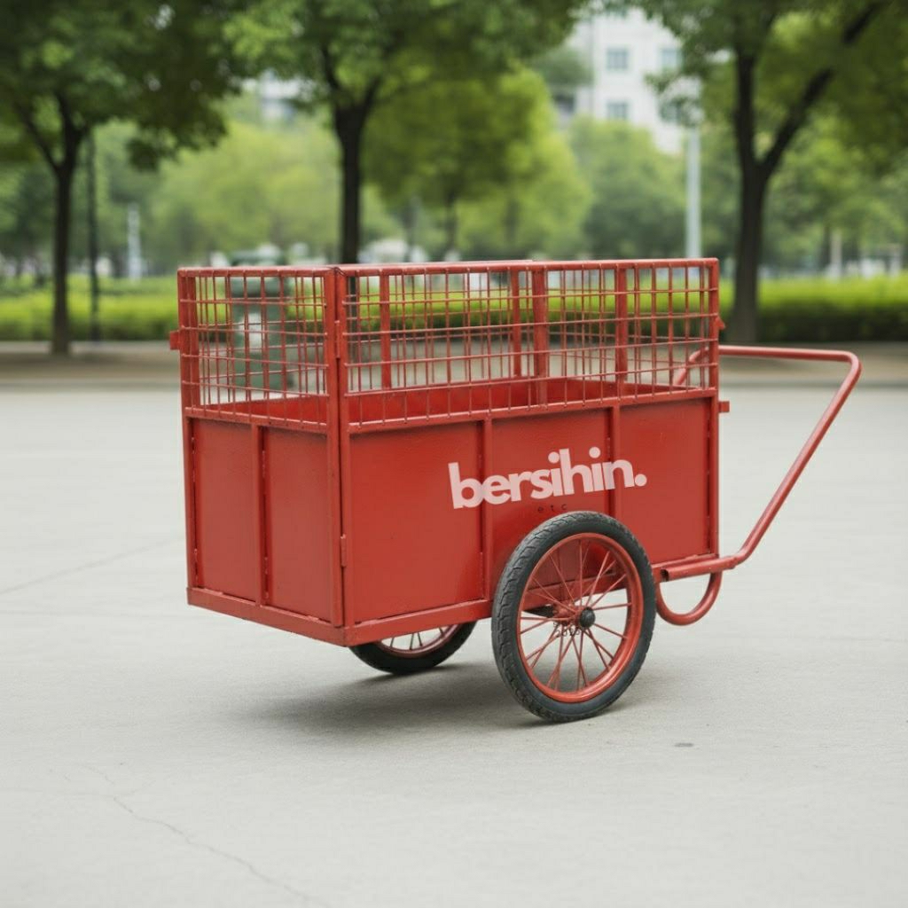 Gerobak Angkut Sampah - Gerobak Dorong Roda PPSU Bahan Besi