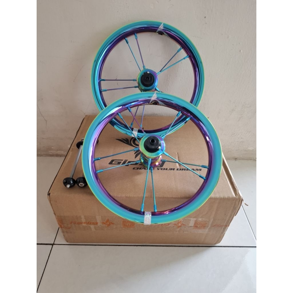 Wheel Set Gipsy G-Six Pushbike balance bike 12 Inch - Rainbow