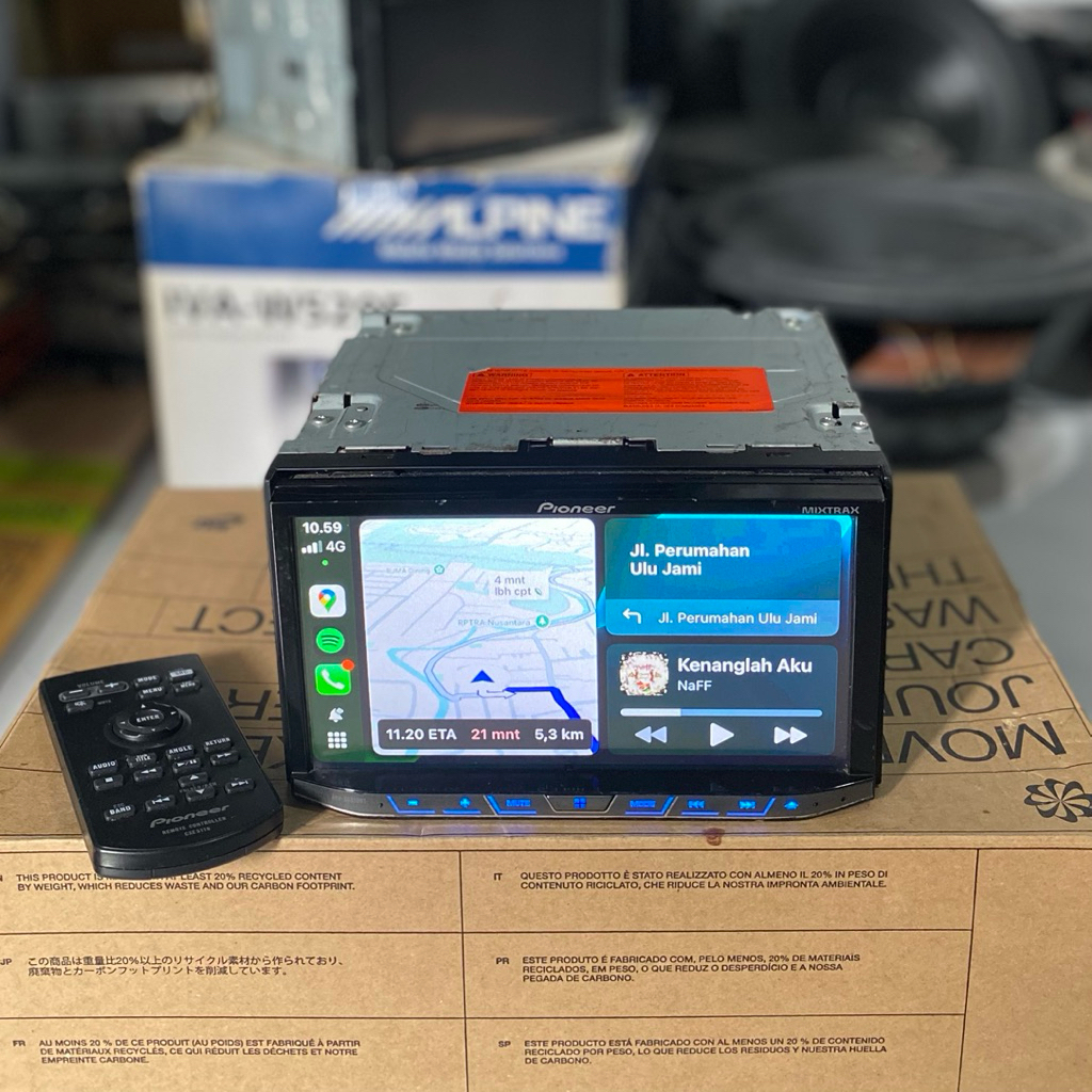 Head unit pioneer avh-x8850bt apple carplay dan android auto