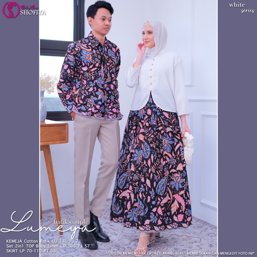 Lumeya Set Batik Couple Matt Baby Linen Mix Cotton Batik Original Shofiya Fashion