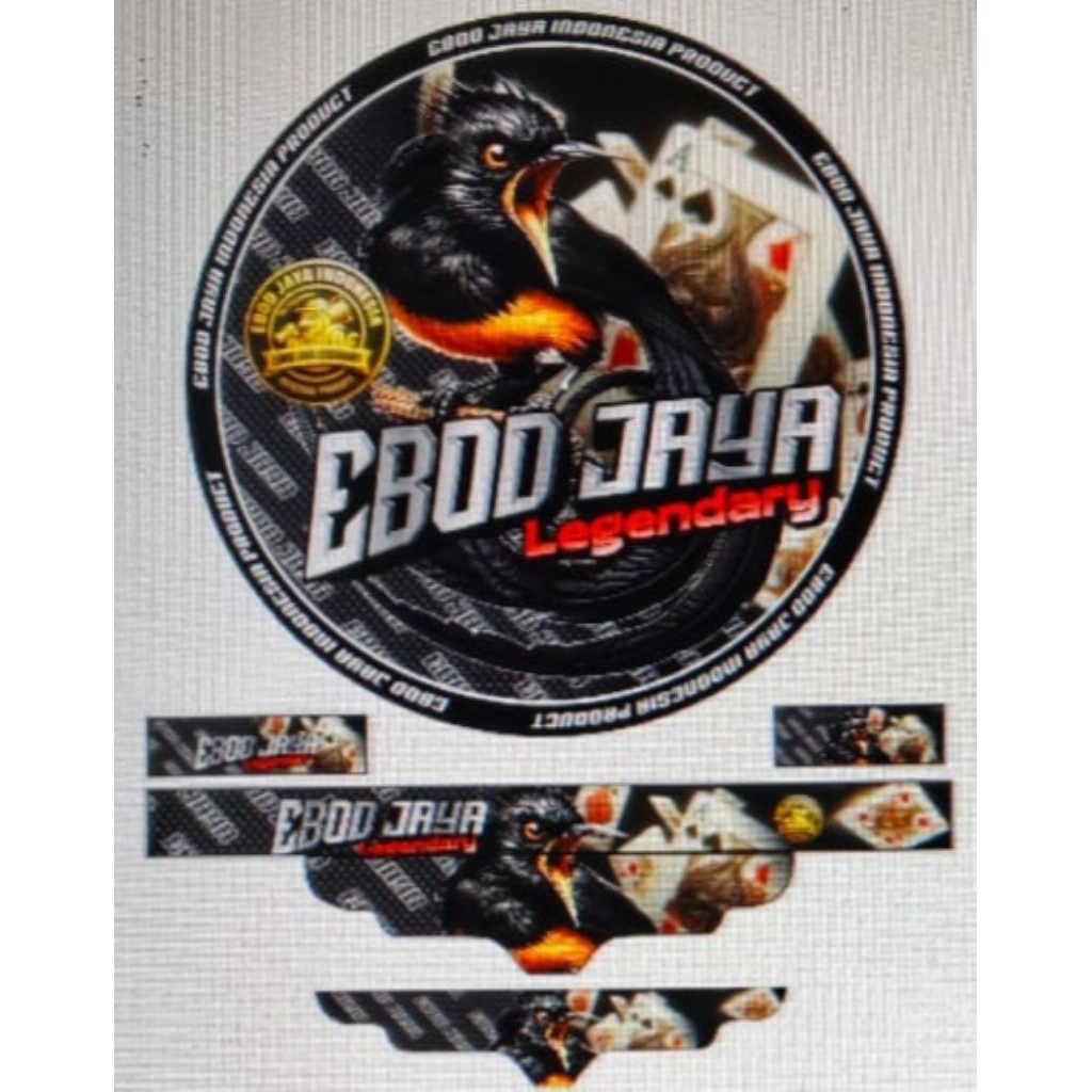STICKER DECAL SANGKAR MURAI EBOD JAYA NO2 MOTIP BURUNG MURAI