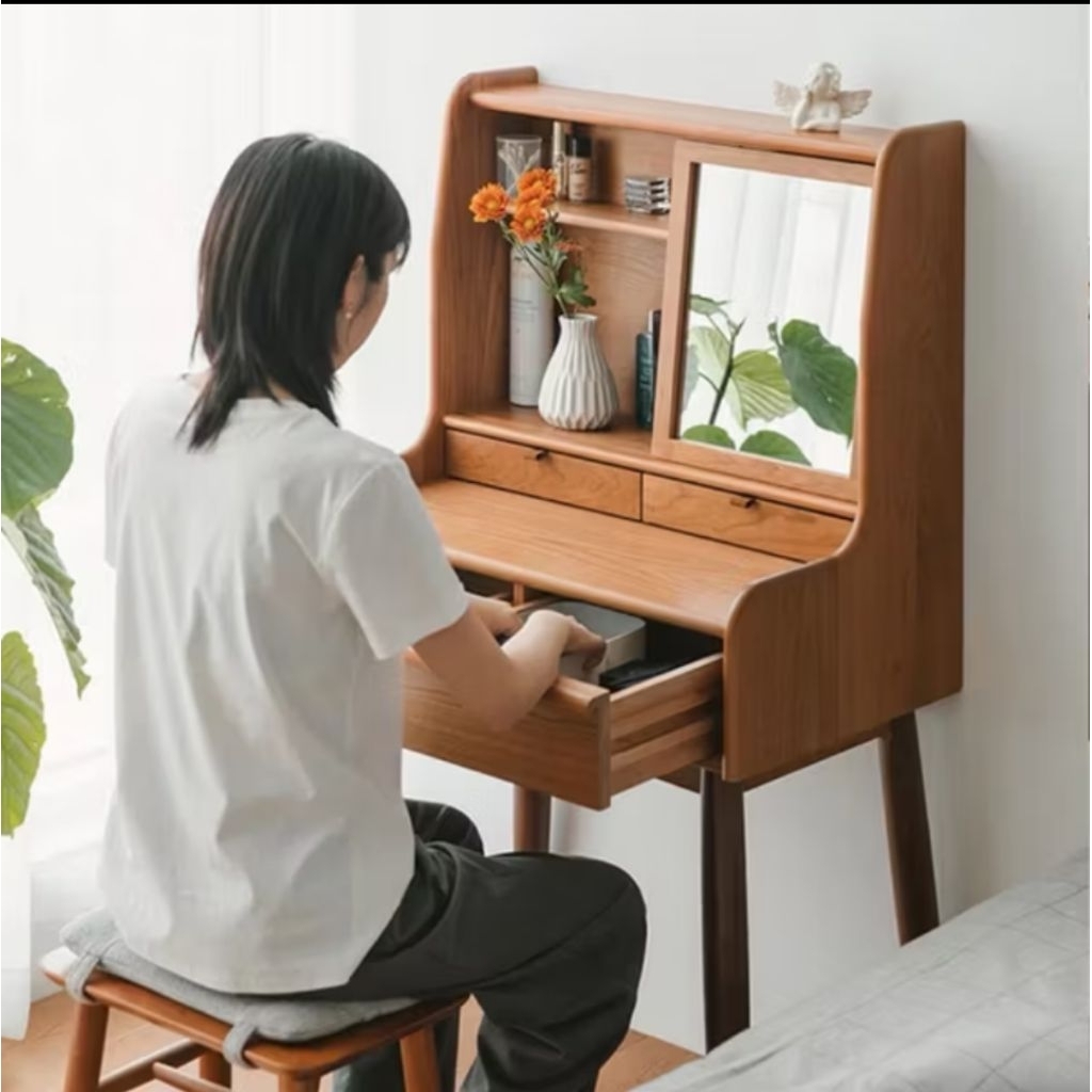 Meja Rias minimalis kayu jati Meja rias retro minimalis