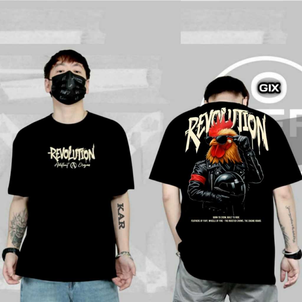 GIX DISTRO / KAOS REVOLUTION / TSHIRT DISTRO / KAOS PRIA WANITA TERBARU