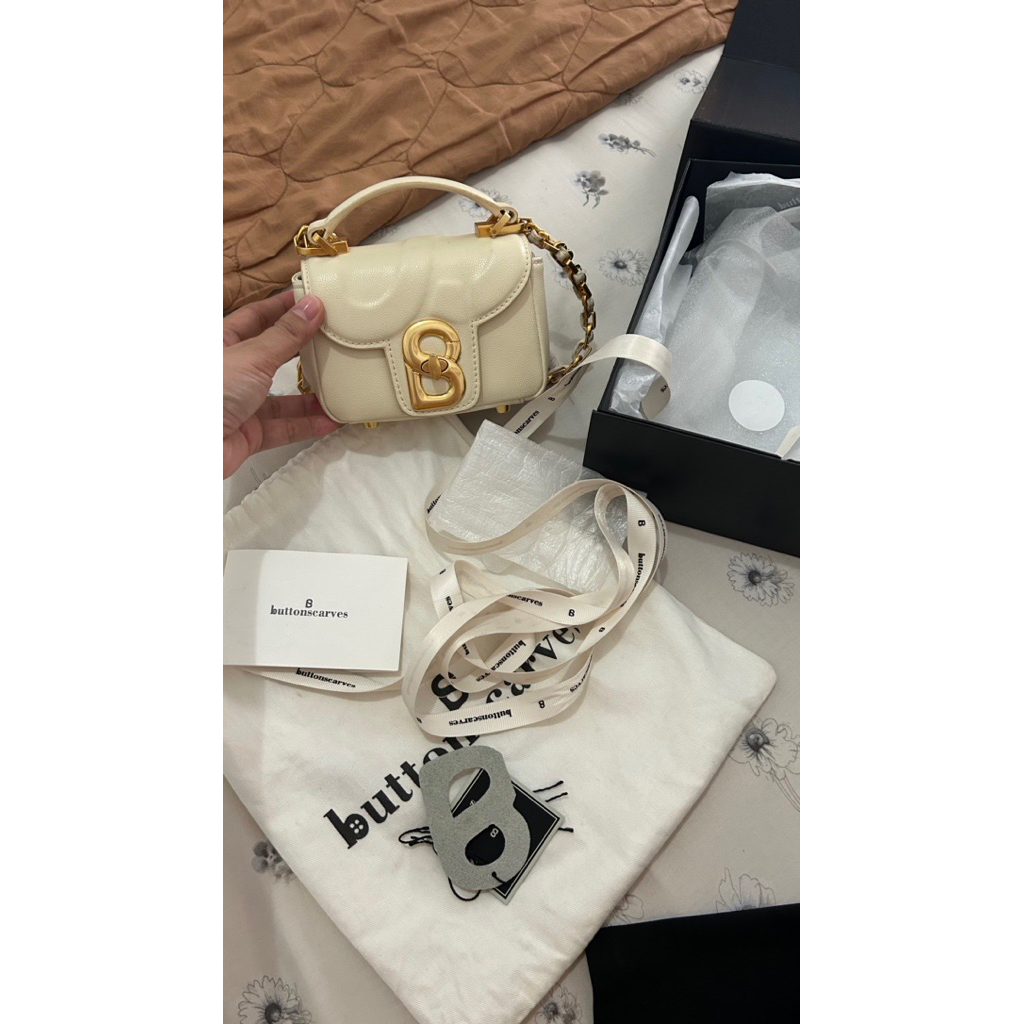 PRELOVE ALMA LEATHER MICRO BAG BUTTONSCARVES ORIGINAL