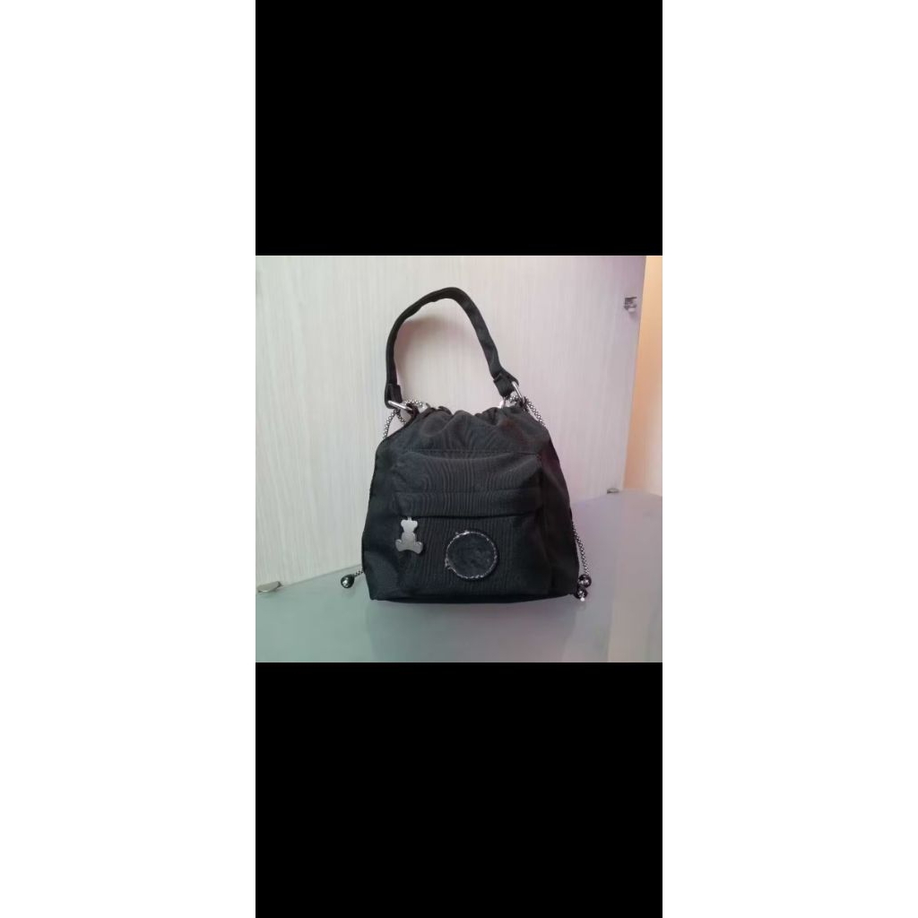 preloved tas chatelain milk teddy warna hitam